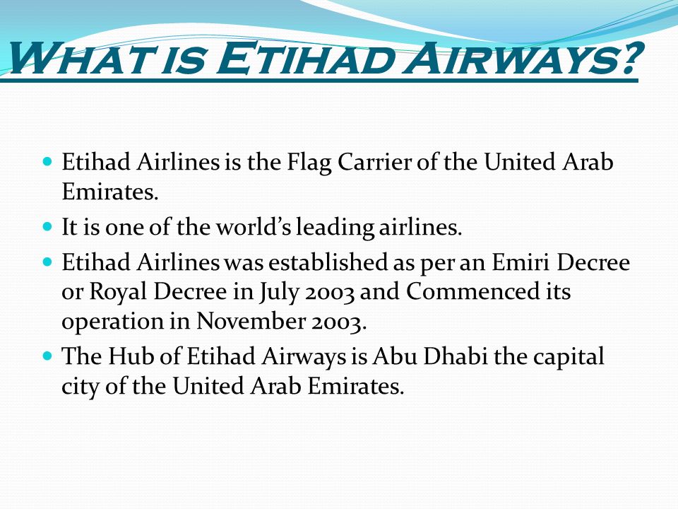 Marketing strategy at Etihad Airways